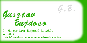 gusztav bujdoso business card